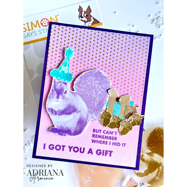 Simon Says Stamps and Dies Squirrely Birthday set1041sb STAMPtember Birthday Card