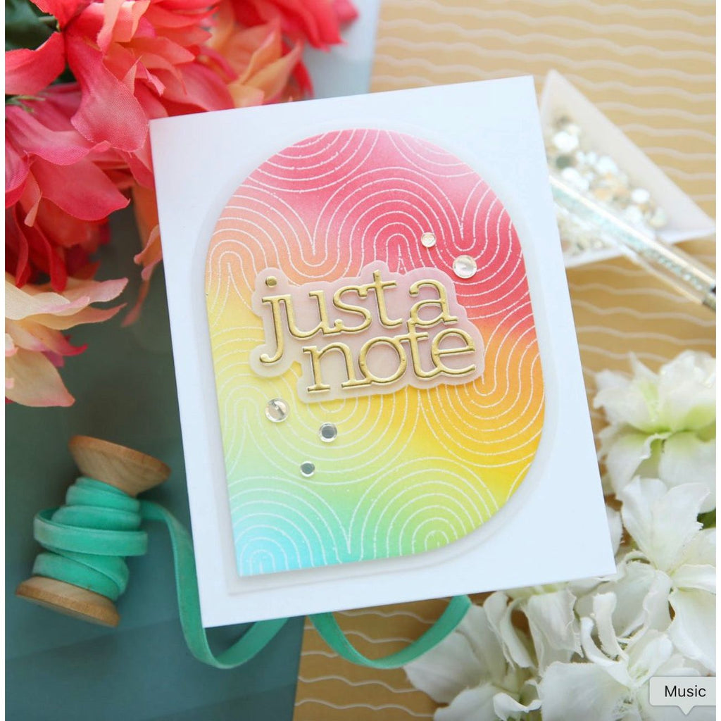 Simon Says Clear Stamp Wavy Background 1214ms You Are My Favorite Just a Note Card | color-code:ALT10