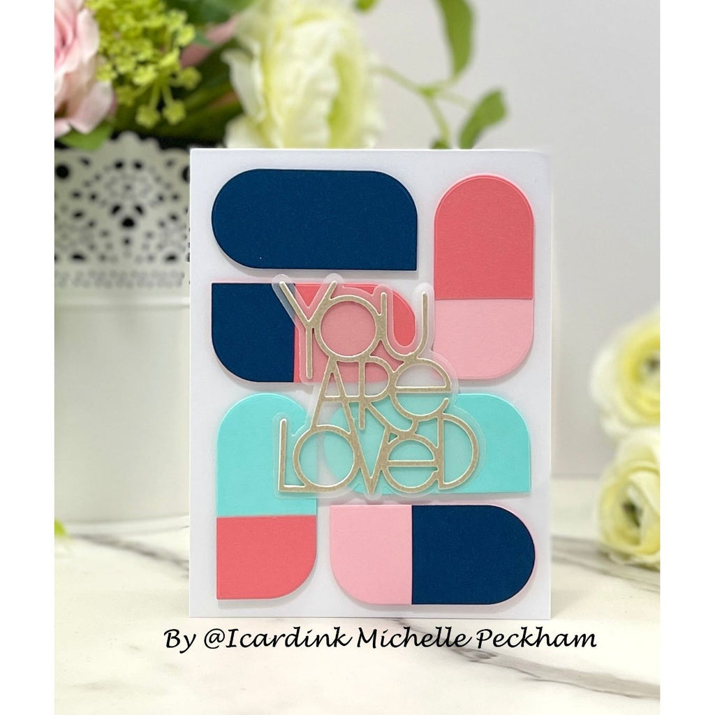 Simon Says Stamp Squovals Wafer Dies 8014sd You Are My Favorite You Are Loved Card