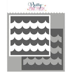 Pretty Pink Posh Stacked Scallops Stencils