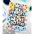 Simon Says Stamp Embossing Folder Stacked Blooms sf509 Rain or Shine Friend Card | color-code:ALT05