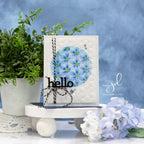 Simon Says Stamp Embossing Folder Stacked Blooms sf509 Rain or Shine Hello Card | color-code:ALT01