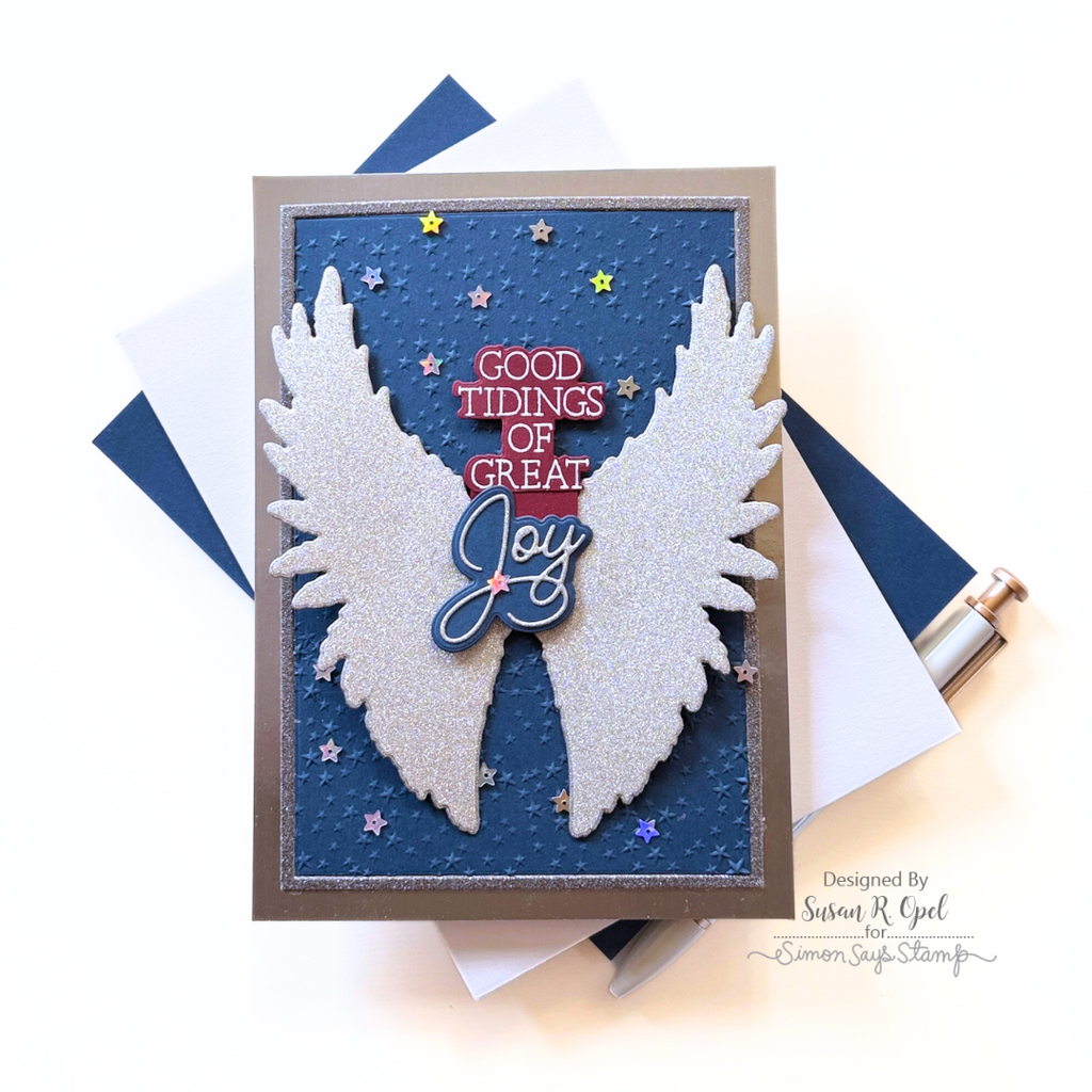 Simon Says Stamp Stacked Holiday Sentiments Wafer Dies 1493mdc And Everything Nice Christmas Card