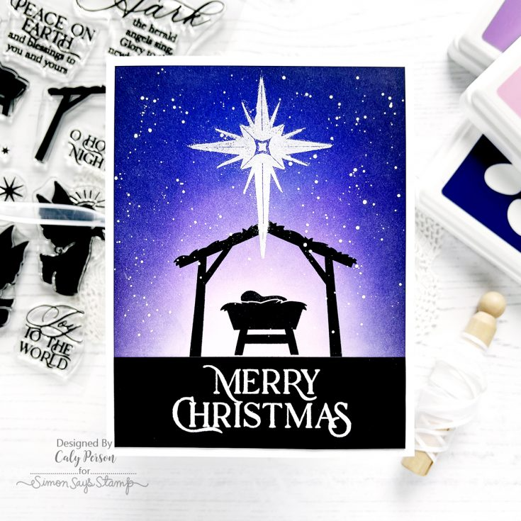 PREORDER Simon Says Clear Stamps Hark The Newborn King sss202795c Christmas Card | color-code:ALT03
