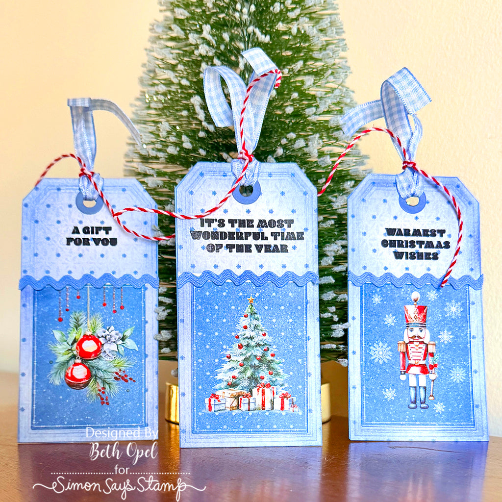 Simon Says Clear Stamps Wrapped with Love 2351ssc Christmas Tags