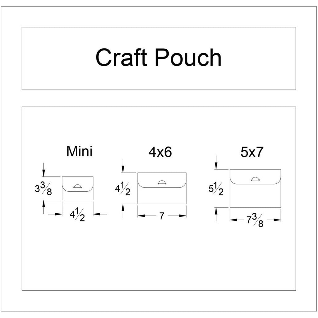 Stamp N Storage 5x7 Craft Pouch craft-Pouch-5x7 dimensions