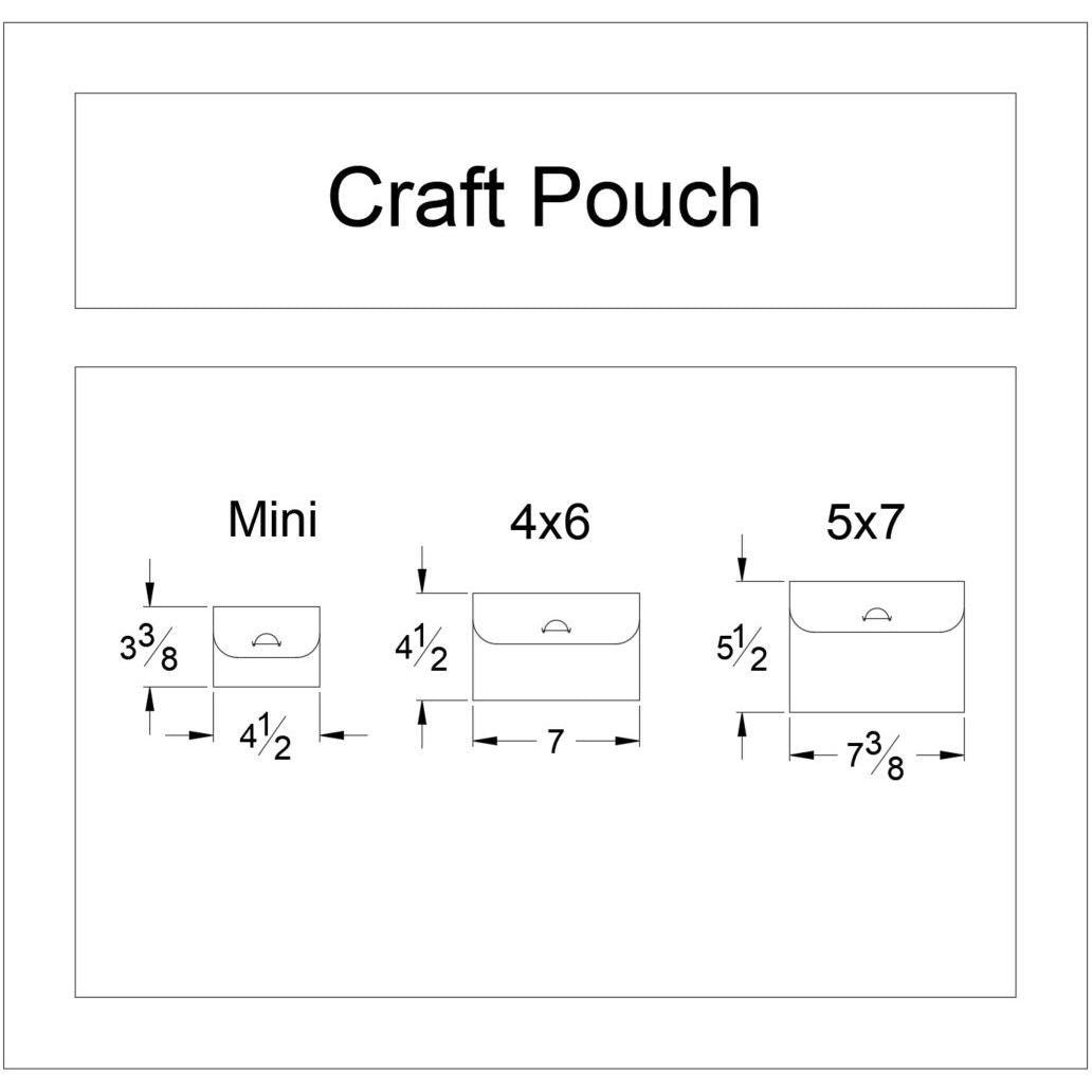 Stamp N Storage 5x7 Craft Pouch craft-Pouch-5x7 dimensions