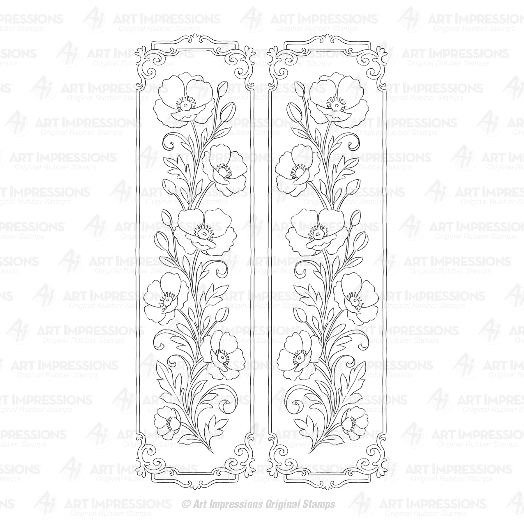 Stamp imagery of Poppy Margin Set