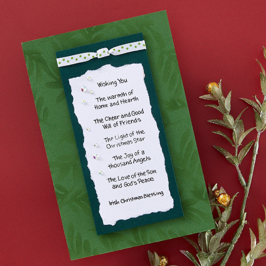 Stampendous Christmas Blessings Sentiments Clear Stamp Set stp-247 wishing you
