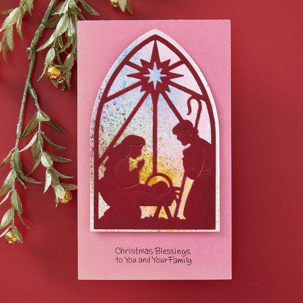 Stampendous Christmas Morn Nativity Etched Dies s4-1399 nativity