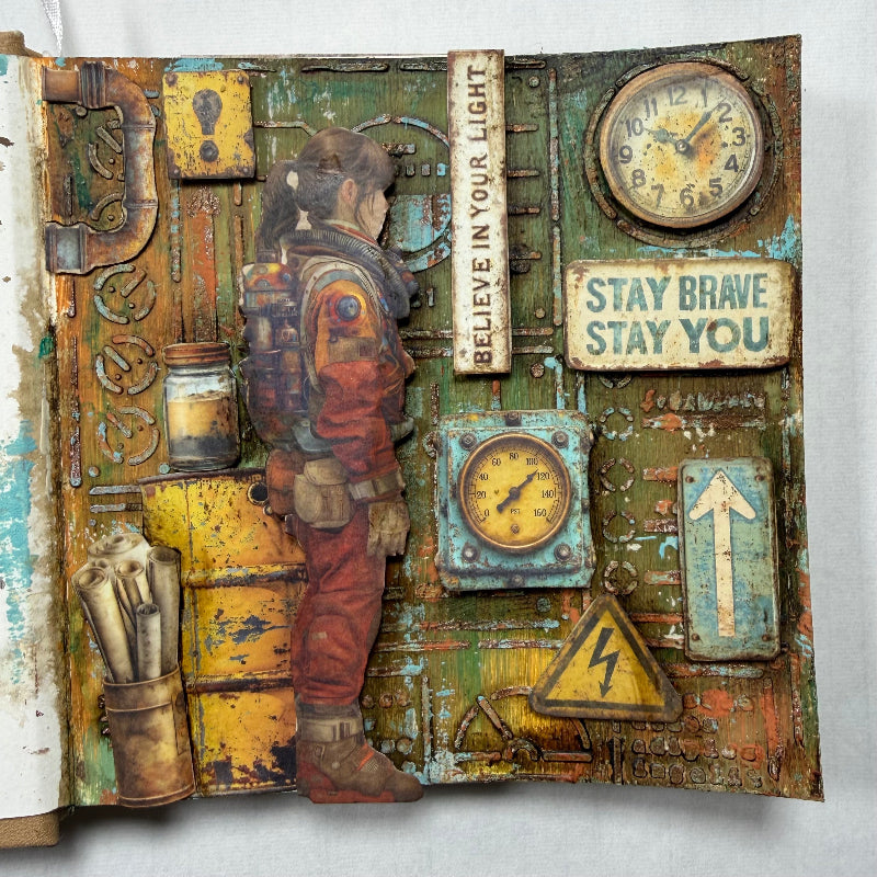 Stamperia A New Beginning A5 Washi Pad sbw31 stay brave