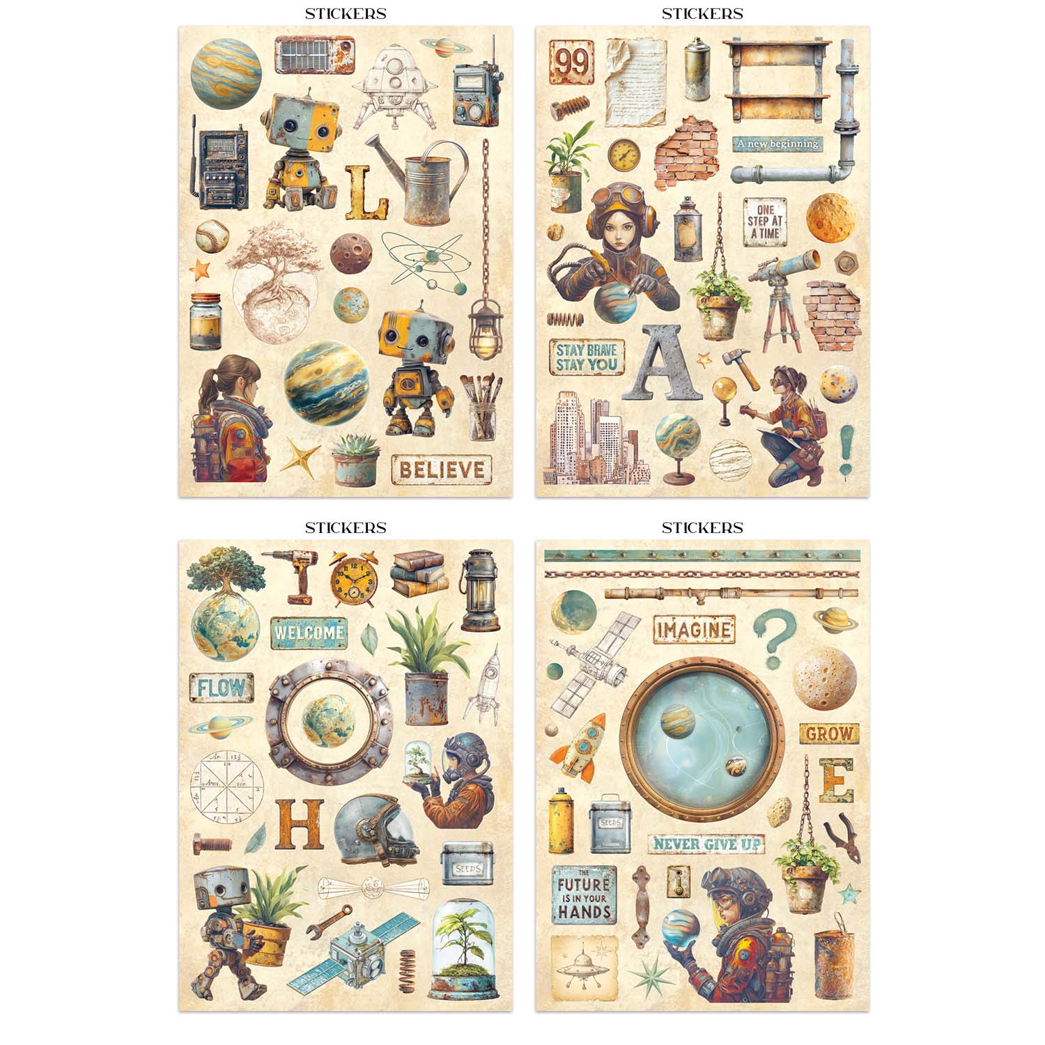 Stamperia A New Beginning Junk Journal sbjk16 believe