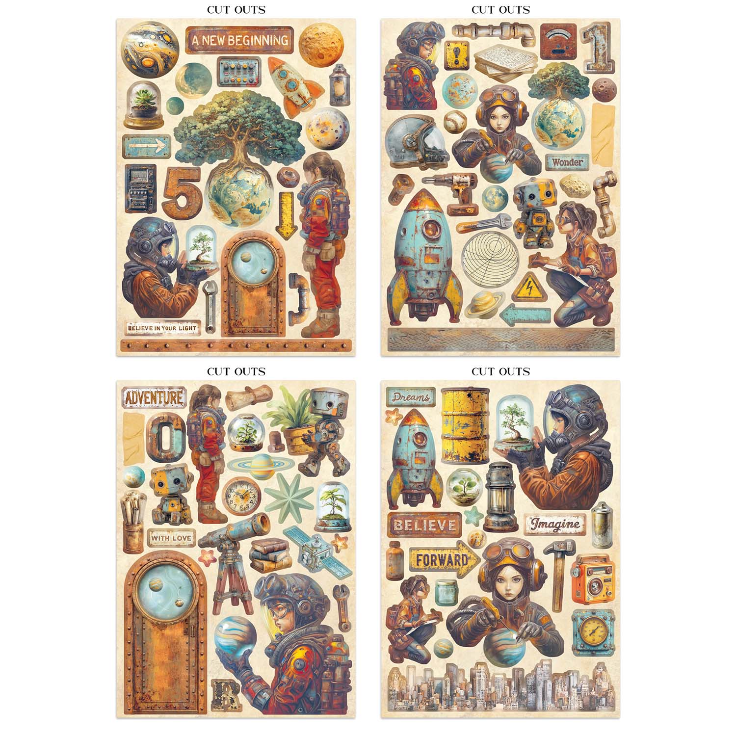 Stamperia A New Beginning Junk Journal sbjk16 tools