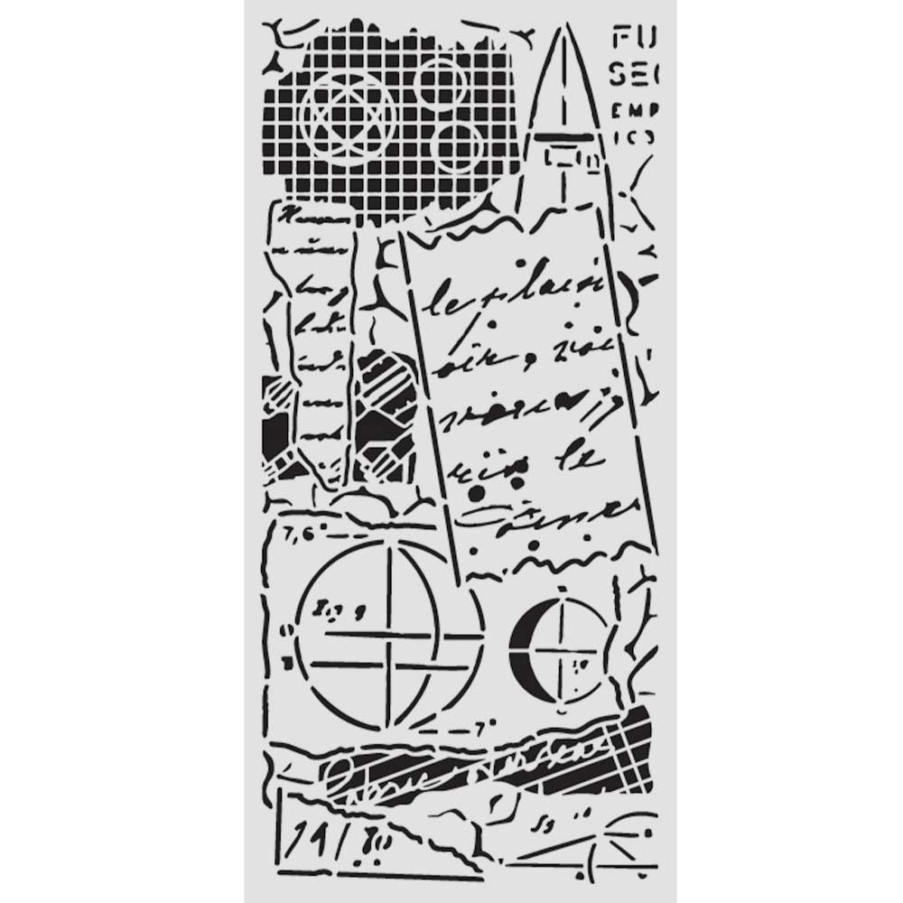Stamperia A New Beginning Notes Stencil kstdl154 stencil