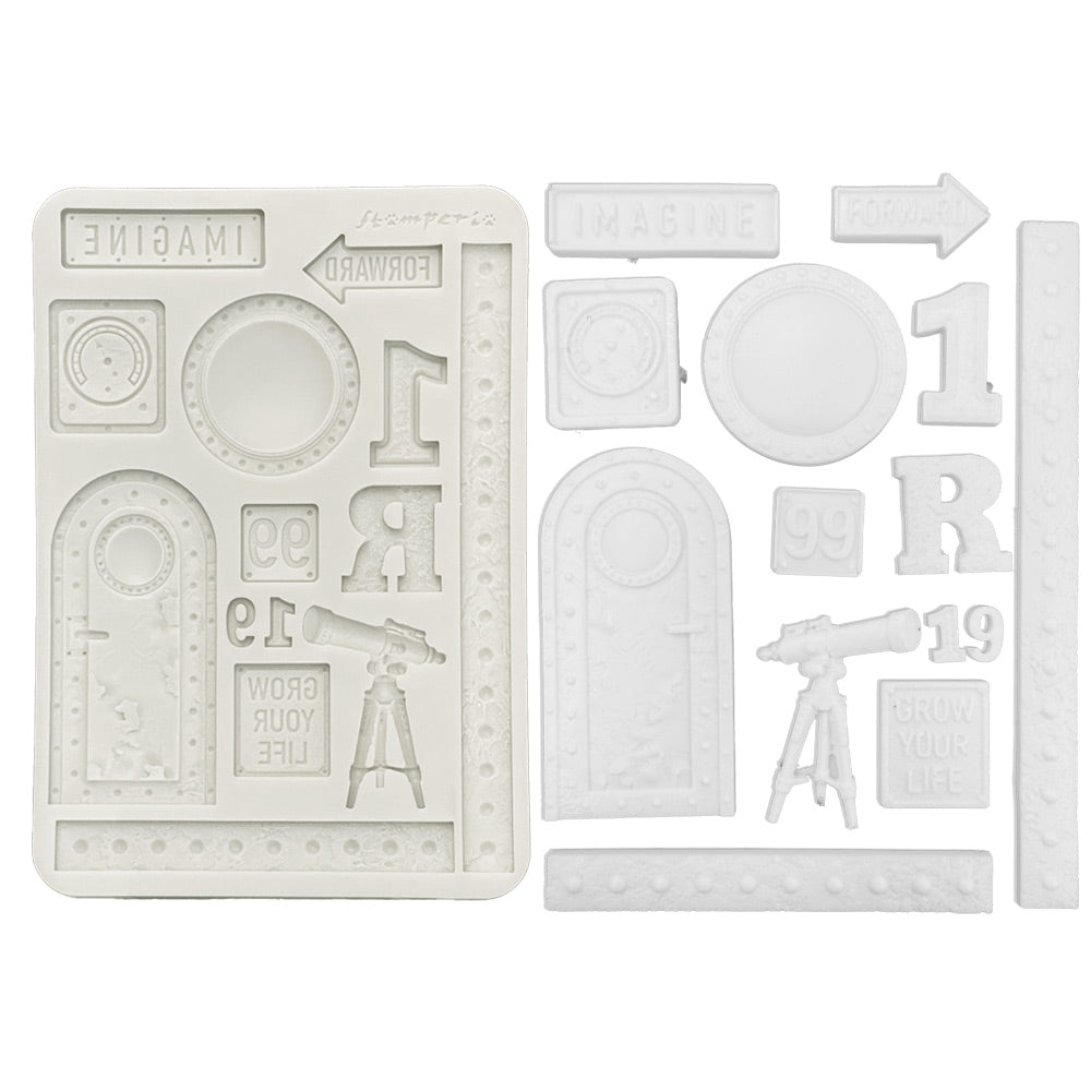 Stamperia A New Beginning Telescope A5 Silicone Mold kacma606 imagine