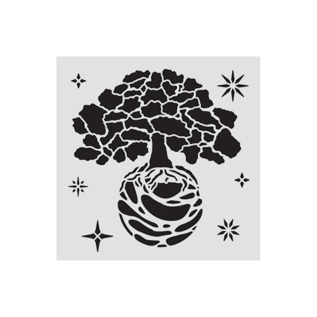 Stamperia A New Beginning The World Tree 5x5 Stencil kstds72 tree