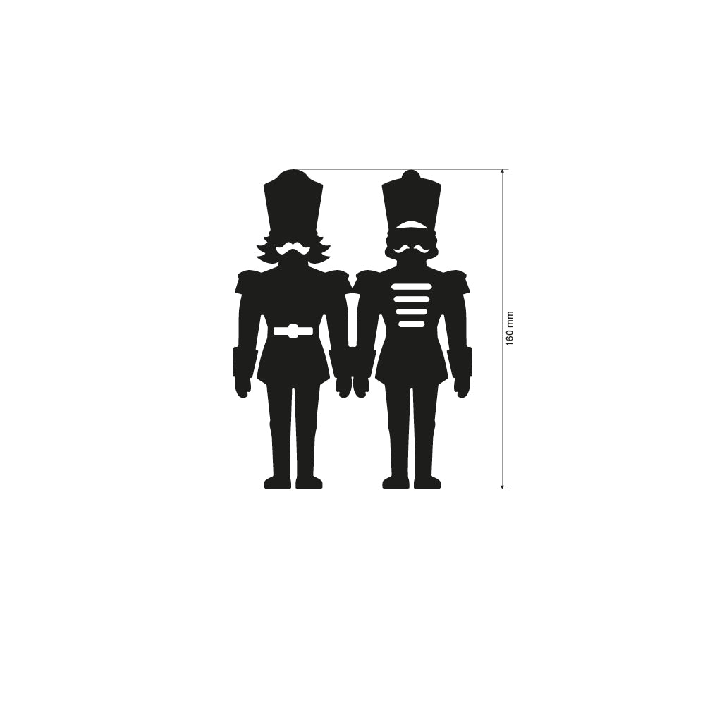 Stamperia Alice In Christmas Soldiers Crafty Shapes klsm64 measurement