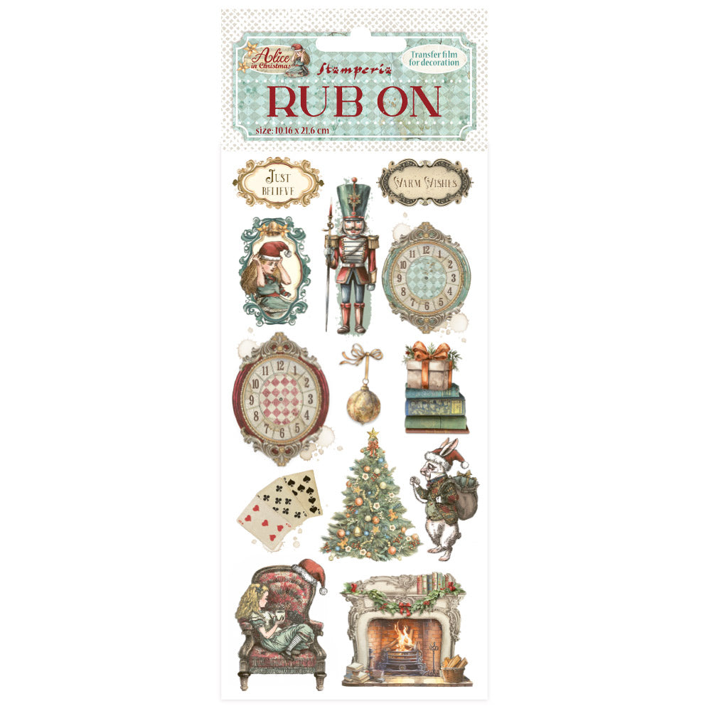 Stamperia Alice In Christmas Soldiers Rub Ons dflrb183