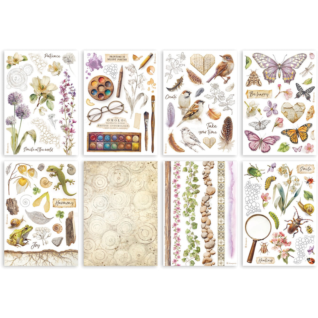 Stamperia All Around A5 Washi Sheets sbw33 insects