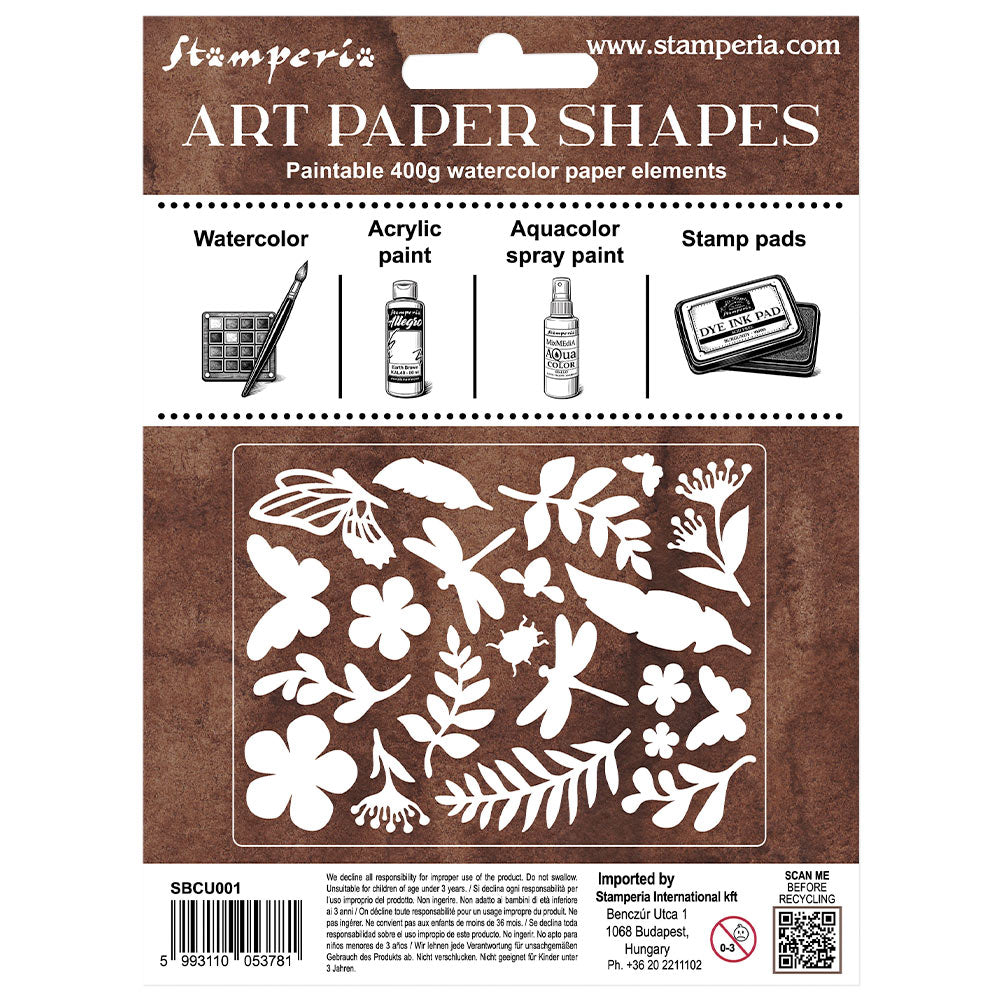 Stamperia All Around Art Laser Cut Paper Shapes sbcu001 shapes