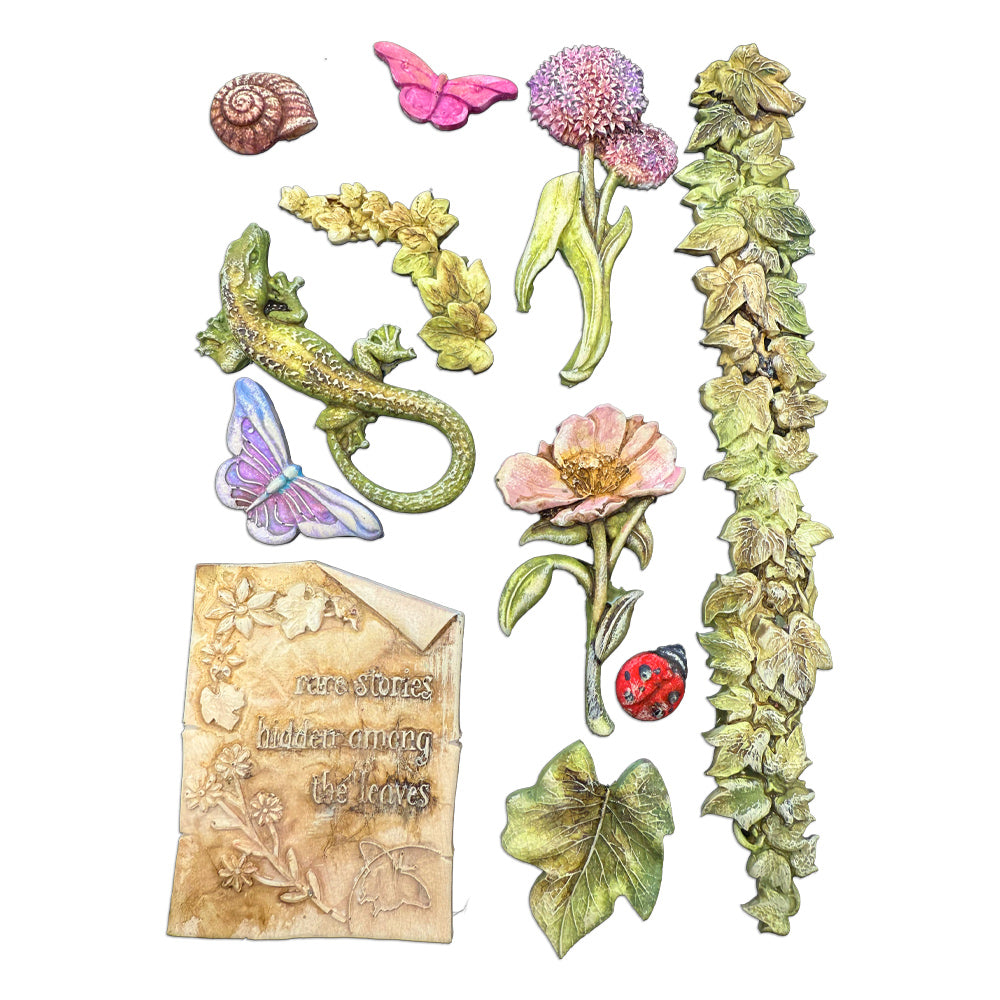 Stamperia All Around Flowers And Leaves A5 Silicone Mold kacma611 sea shell