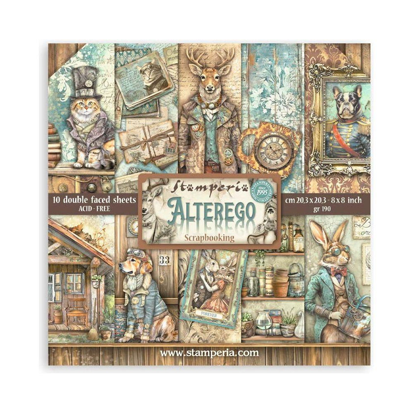Stamperia Set Di 11 Timbri In Gomma HD - Happy Birthday Alice, 14x18 Cm, Per Scrapbooking E Biglietti - 3