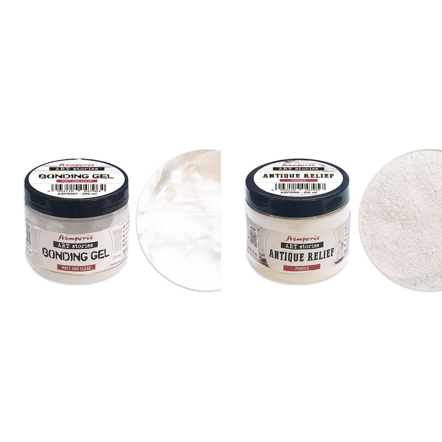Stamperia Antique Relief Powder and Bonding Gel Bundle