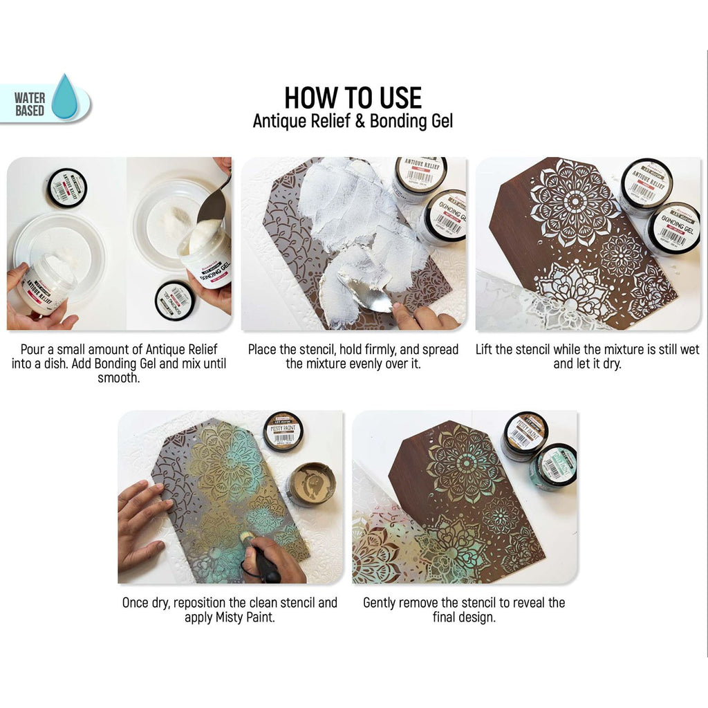 Stamperia Antique Relief Powder asps006 how to