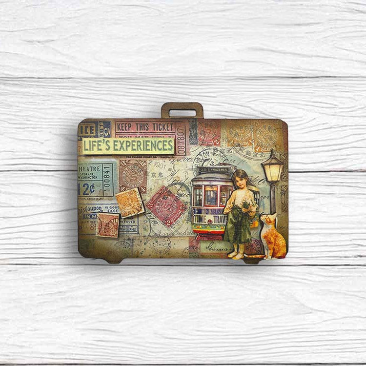Stamperia Art Of Travelling 12x12 Paper sbbl164 ginger cat