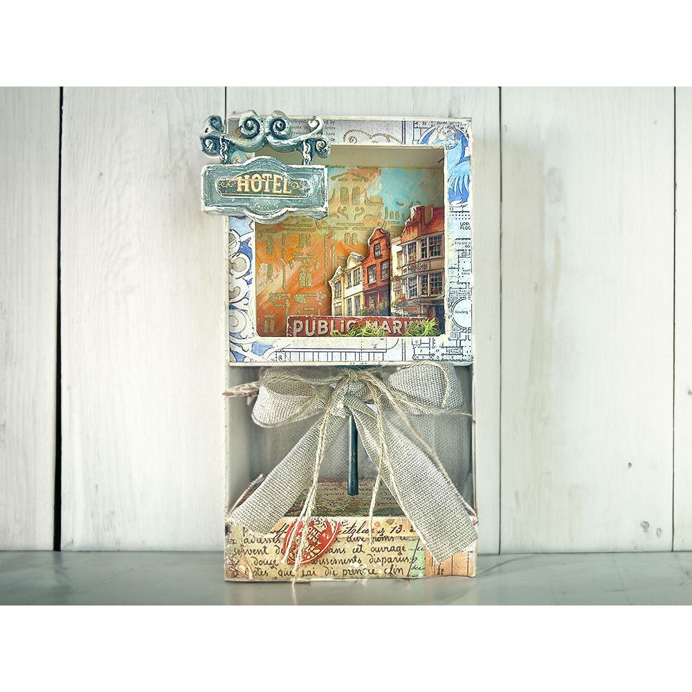 Stamperia Art Of Travelling 8x8 Paper sbbs120 bow