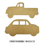 Stamperia Art Of Travelling Cars And Truck Crafty Shapes klsm32 measurements