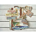 Stamperia Art Of Travelling Suitcases Crafty Shapes klsm33 boat
