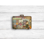 Stamperia Art Of Travelling Suitcases Crafty Shapes klsm33 ginger cat