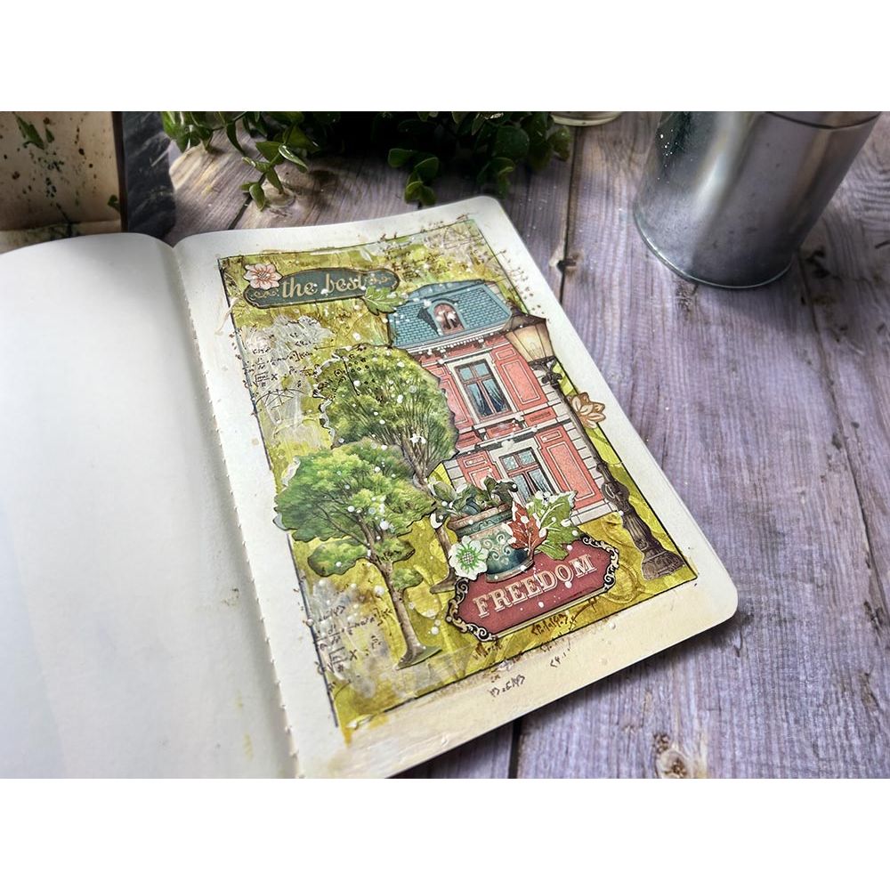 Stamperia Art Of Travelling Tulips Stencil kstds02 trees
