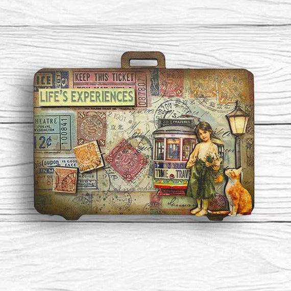 Stamperia Art of Travelling Assorted Die Cuts dfldc131 ginger cat