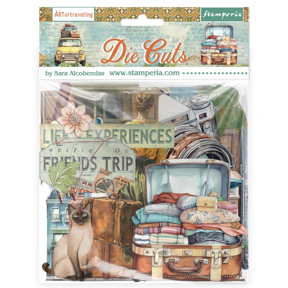Stamperia Art of Travelling Assorted Die Cuts dfldc131 trip
