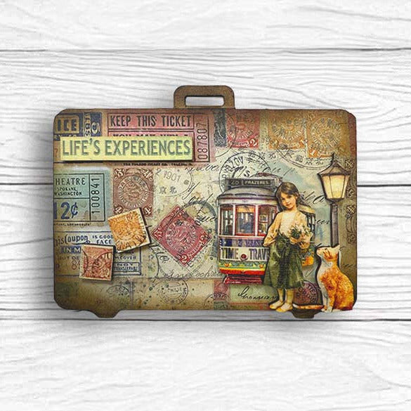 Stamperia Art of Travelling Ephemera dflct79 ginger cat