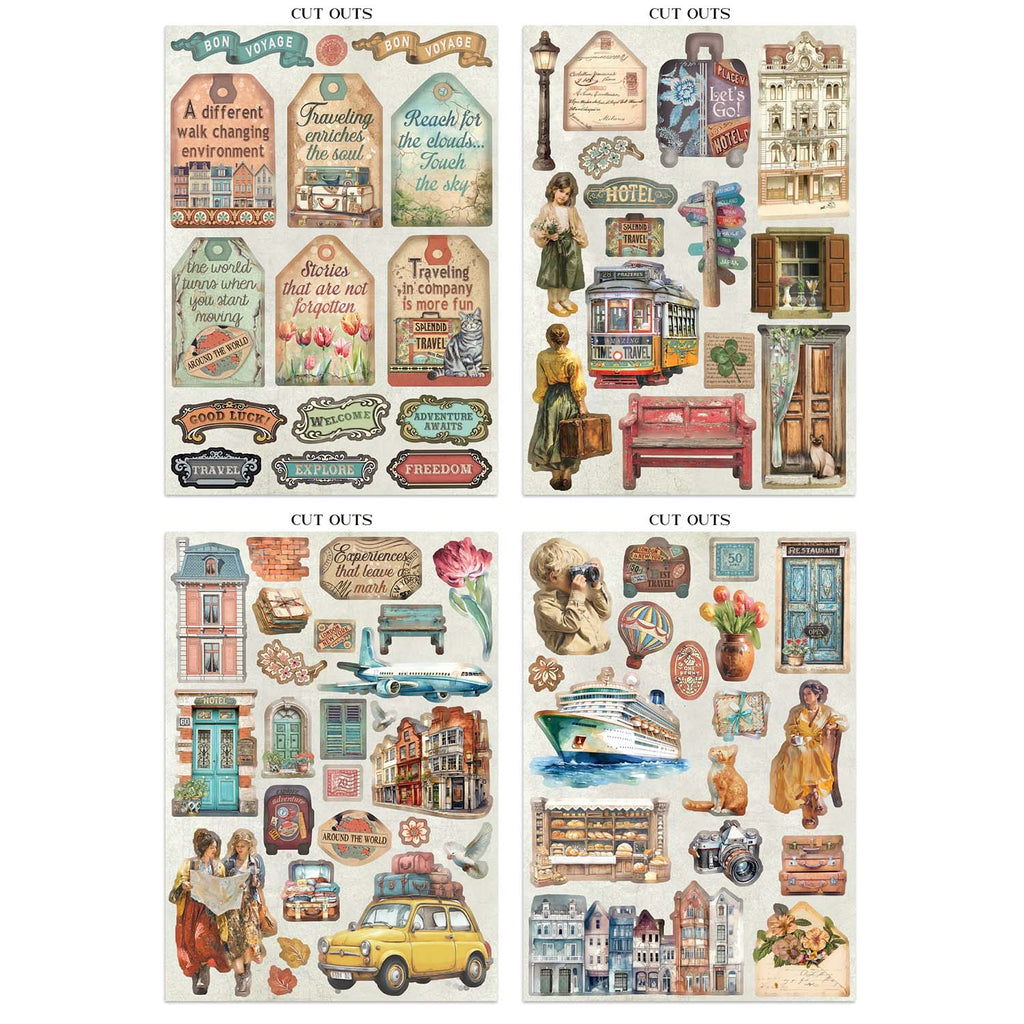 Stamperia Art of Travelling Junk Journal sbjk18 blue door