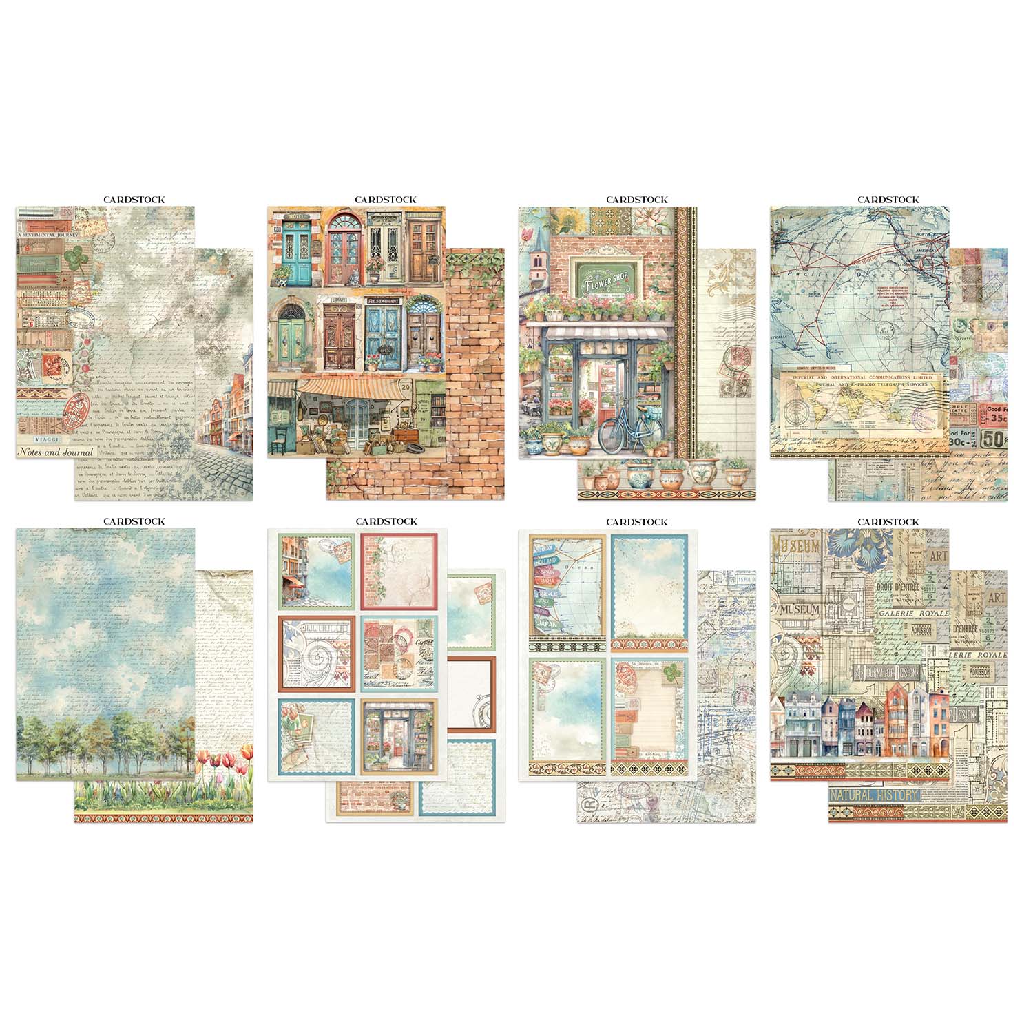 Stamperia Art of Travelling Junk Journal sbjk18 clouds
