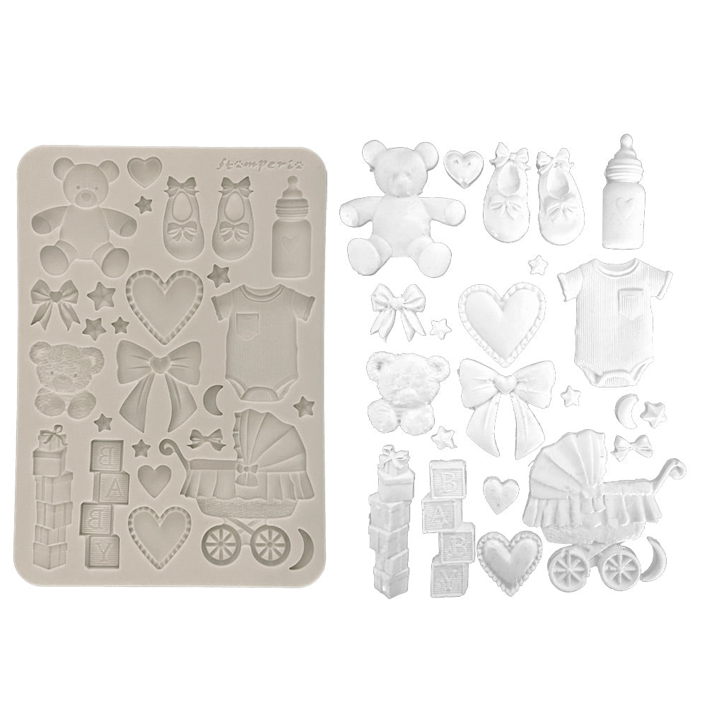Stamperia Baby Accessories A5 Silicone Mold kacma601

