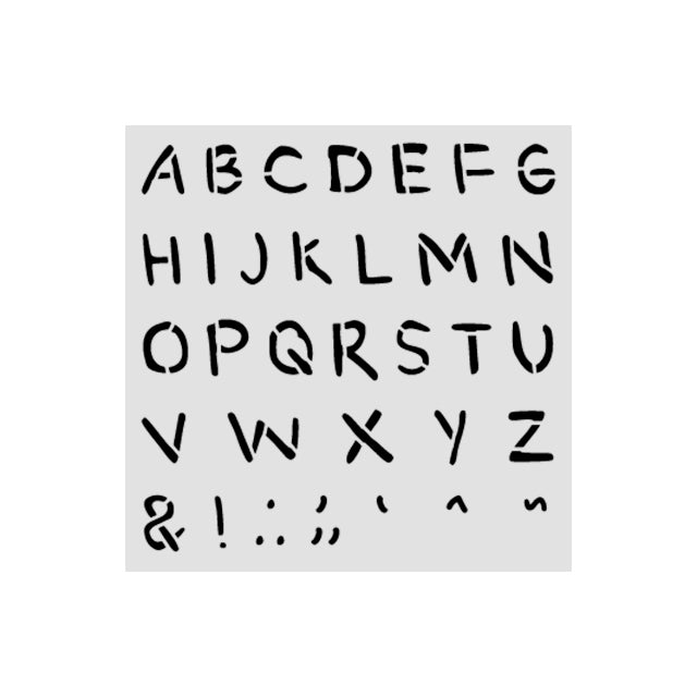 Stamperia Baby Alphabet Stencil kstds70
