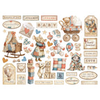 Stamperia Baby Assorted Die Cuts dfldc125 pieces