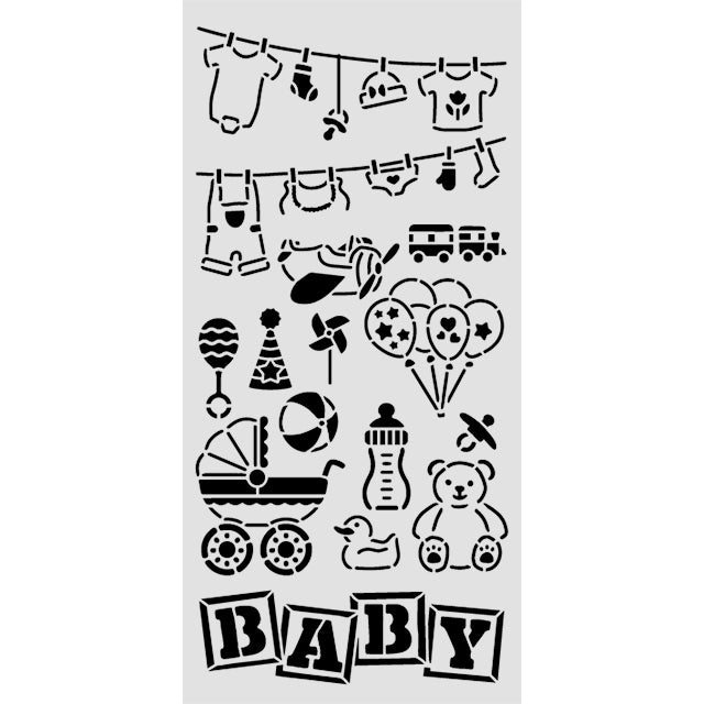Stamperia Baby Elements Stencil kstdl145
