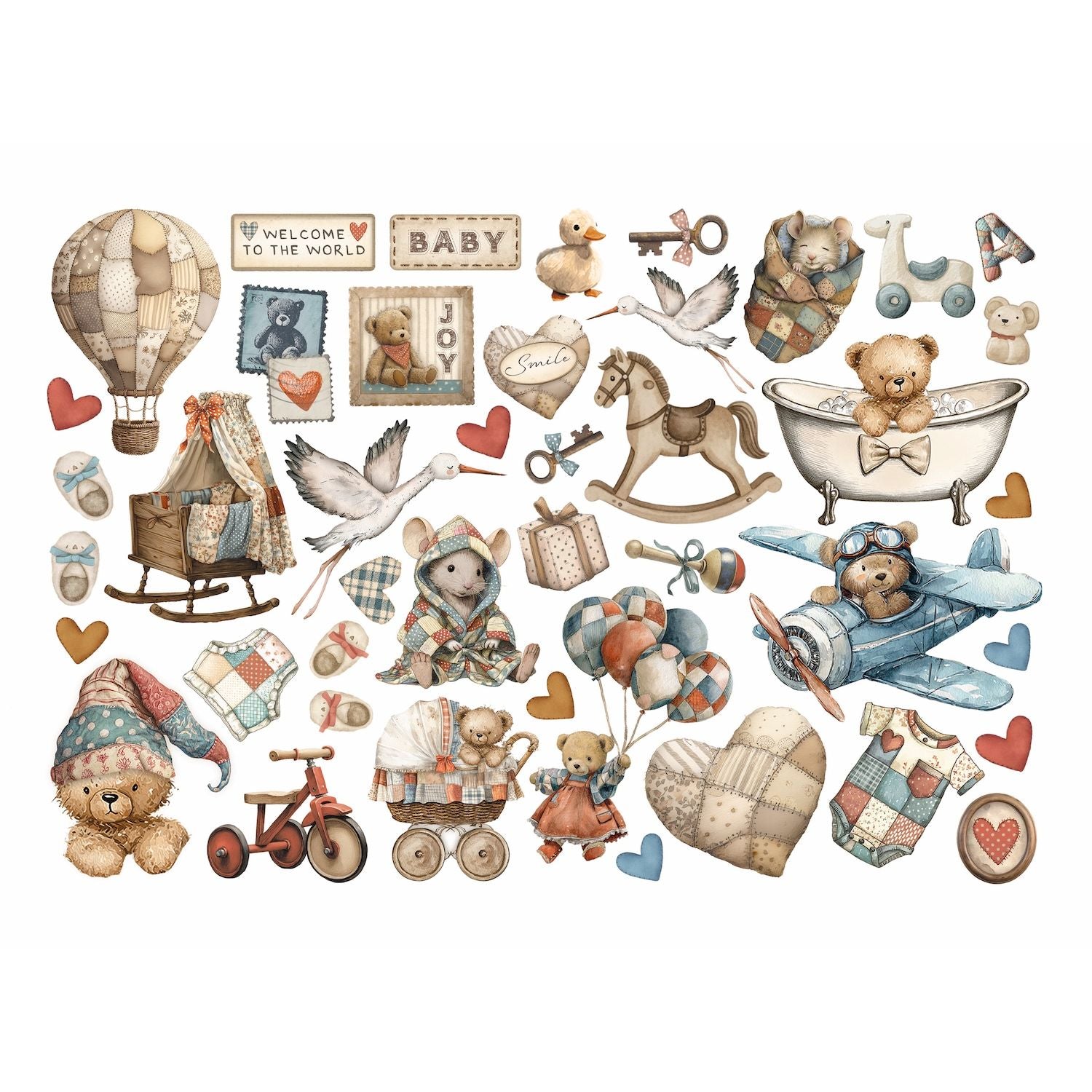 Stamperia Baby Ephemera dflct73 pieces