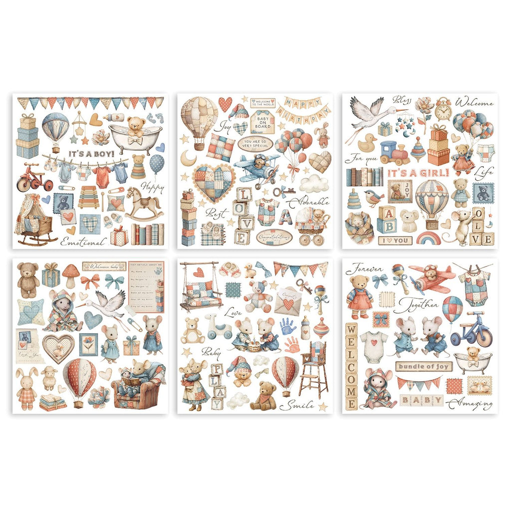 Stamperia Baby Rub On Kit dflrbx05 pages