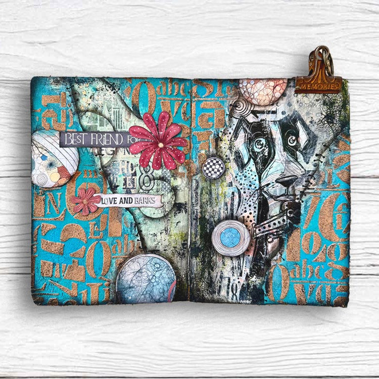 Stamperia CREATE HAPPINESS Stone Paper Mixed Media Journal A5 jch02a5 best friend