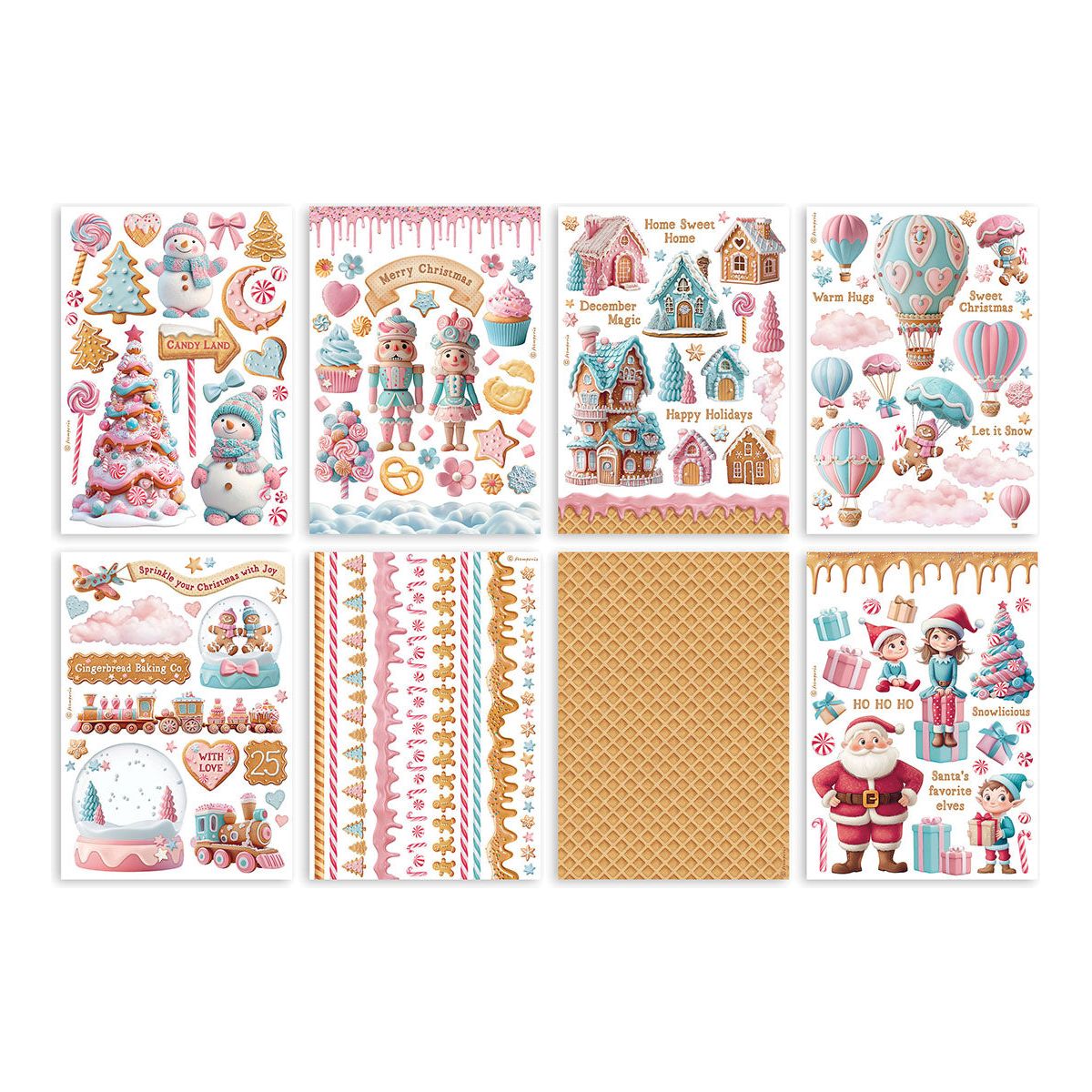 Stamperia Candy Christmas A5 Washi Pad sbw22 pages