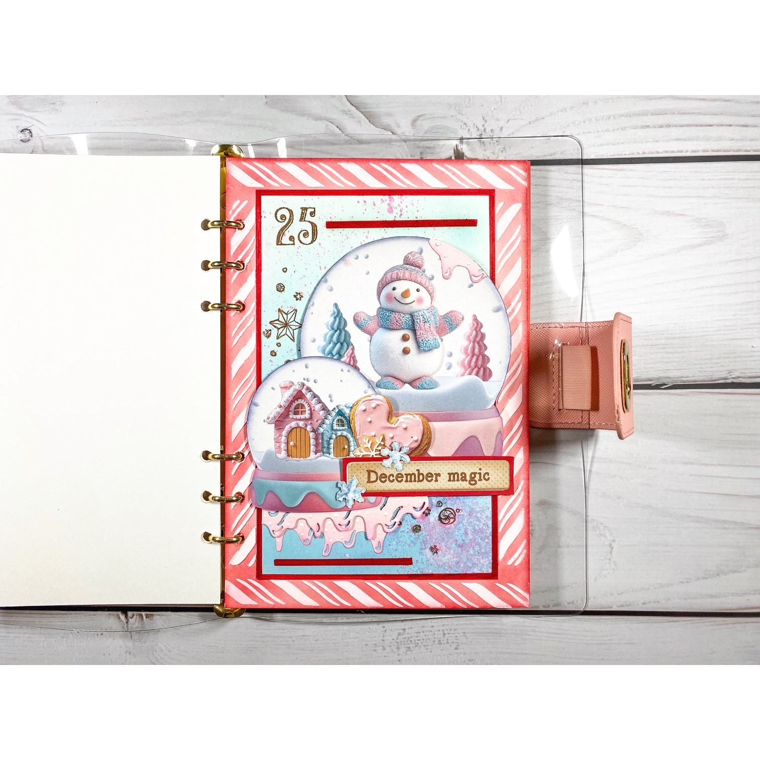 Stamperia Candy Christmas Candycanes Pattern Stencil kstdq124 snowman