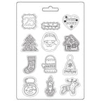 Stamperia Candy Christmas Elements Soft Mold A5 k3pta5675