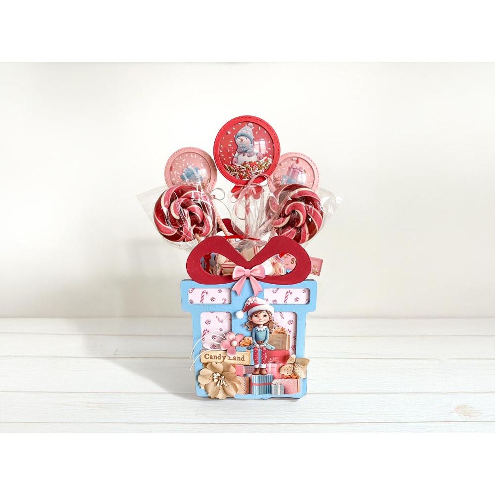 Stamperia Candy Christmas Gift Crafty Shapes klsm60 gift